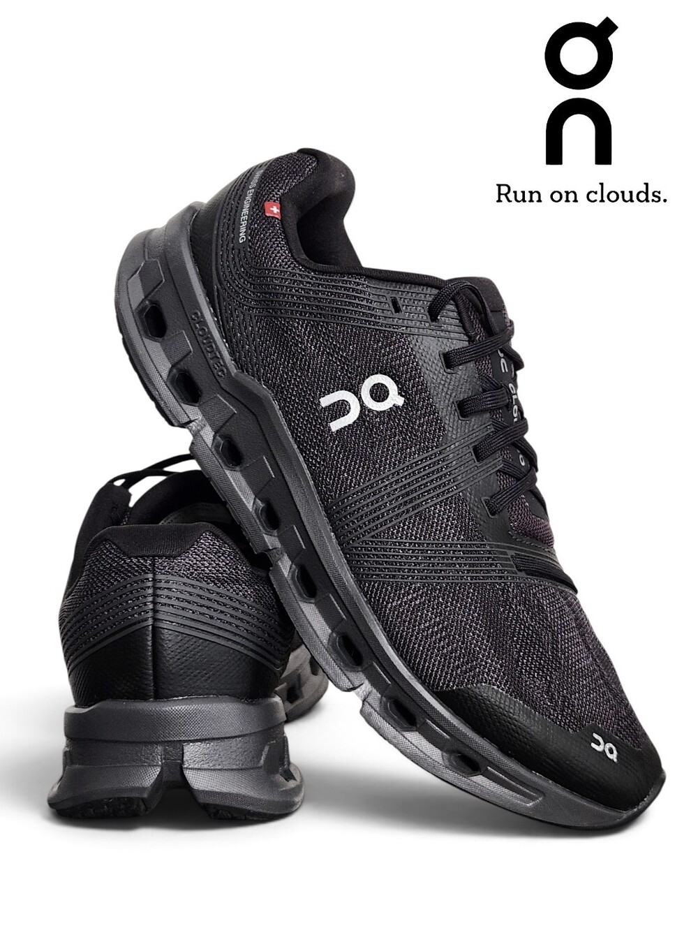 On Running Cloudgo Men's Size 10.5 Black Athletic Cushioned Sneakers Shoes